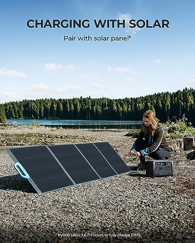 BLUETTI Solar Generator EB70S with PV200 Solar Panel