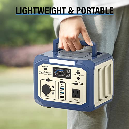 APOLLOSOLAR 300Wh Portable Solar Power Station