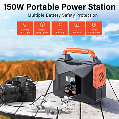 BailiBatt Camping Solar Generator, 150W Portable Power