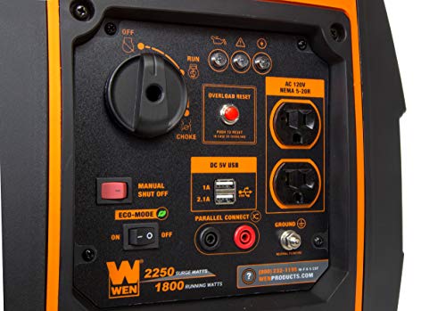 WEN 56225i 2250-Watt Gas Powered Inverter Generator, CARB Compliant