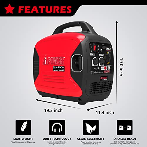 Ultra-Quiet Portable Inverter Generator for Camping & RV