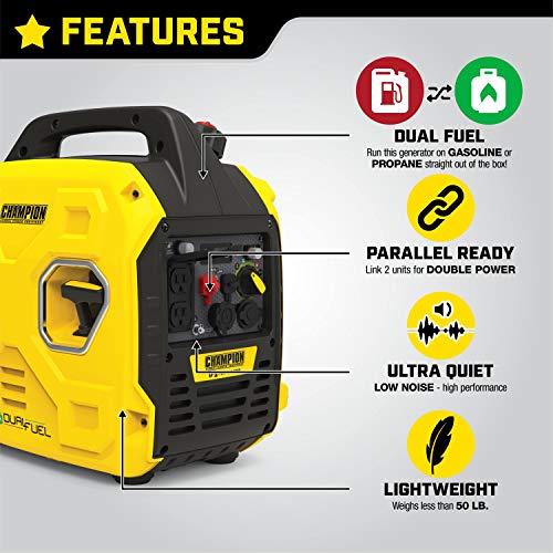 Champion 2500-Watt Dual Fuel Inverter Generator