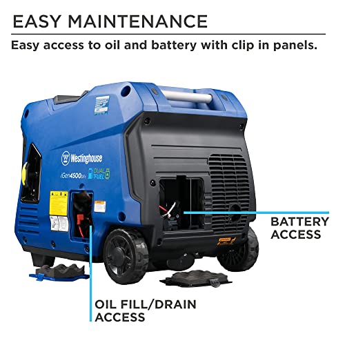 Westinghouse Dual Fuel Inverter Generator, 4500 Peak Watts