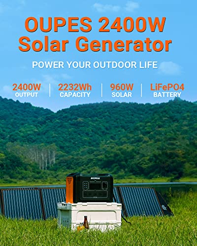 OUPES 2400W Portable Power Station for Camping & Emergency
