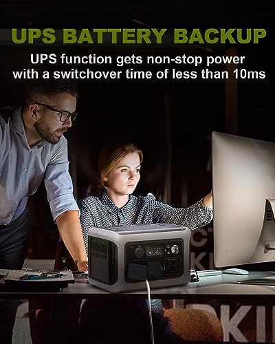 ALLPOWERS R600 Portable Power Station with SP027 solar panel included, 600W 299Wh LiFePO4 Solar Generator with 100W Solar Charger, UPS Battery Backup, MPPT Solar Power for Camping RVs Home