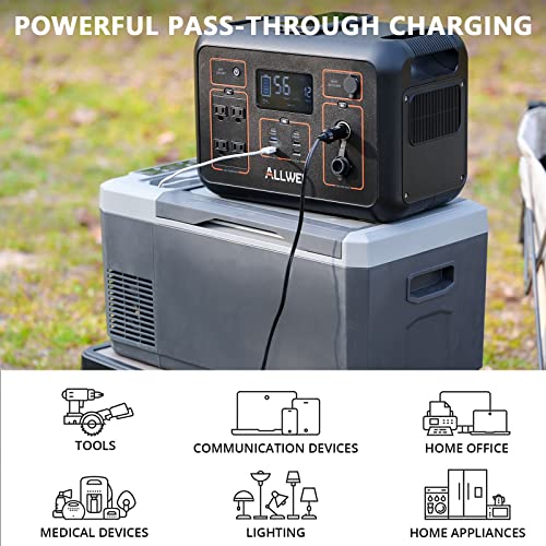 ALLWEI 1200W Portable Power Station with Solar Panel