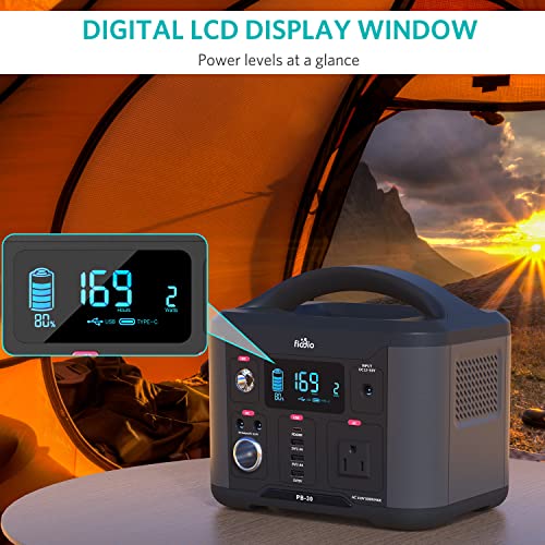 Fiodio 300Wh Portable Power Station: AC Outlet, PD Quick Charge