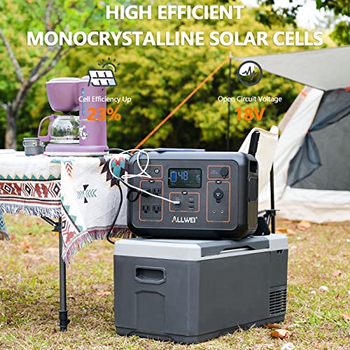 ALLWEI 1200W Portable Power Station with Solar Panel