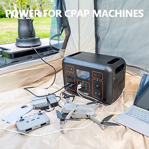 ALLWEI 1200W Portable Power Station with Solar Panel