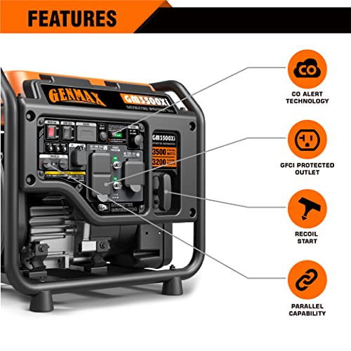 GENMAX GM3500Xi Inverter RV Generator - 3500W