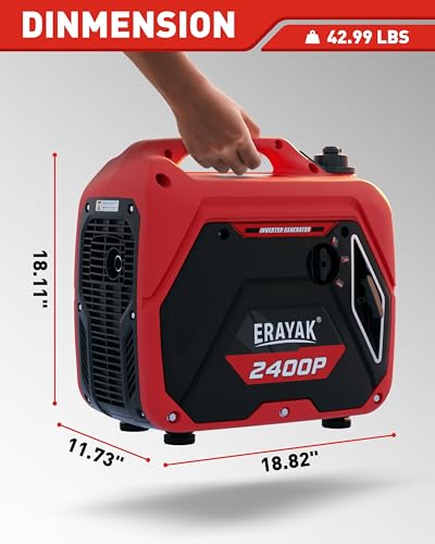 ERAYAK 2400W Portable Inverter Generator - Compact & Lightweight