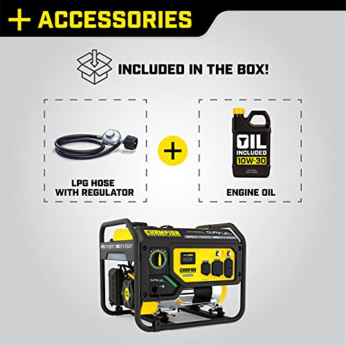 Champion 4375/3500W Dual Fuel Portable Generator, RV Ready