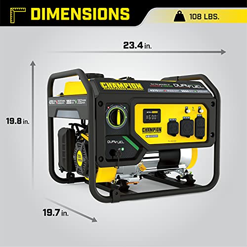Champion 4375/3500W Dual Fuel Portable Generator, RV Ready