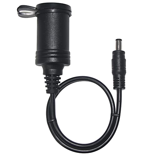 Portable Generator Charger Cable Adapter: 12V DC Female to 5.5mm x 2.1mm Male