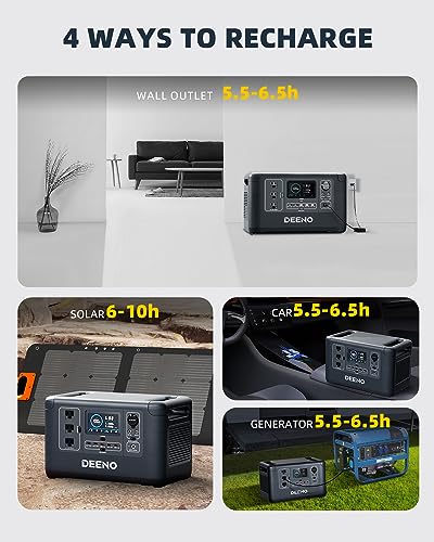 DEENO 1500W Portable Power Station: Backup Camping RV