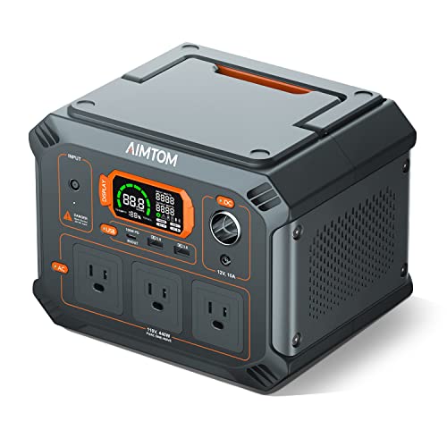 AIMTOM Portable Power Station - 403Wh Backup Lithium Battery