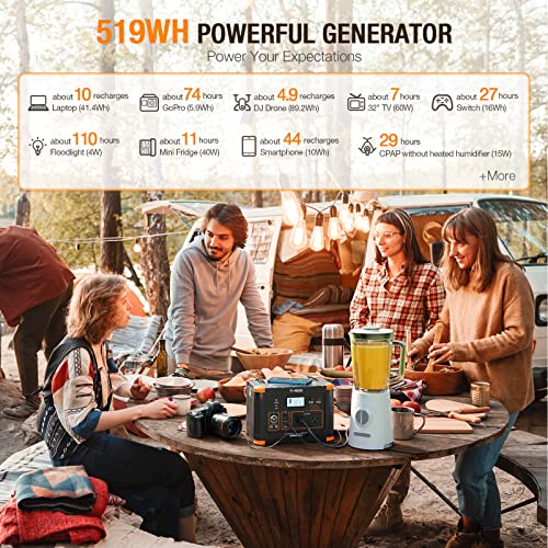 Outdoor Solar Generator with Portable Solar Panel