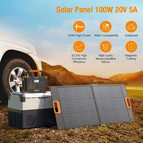 Outdoor Solar Generator with Portable Solar Panel