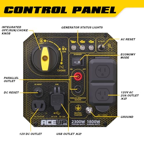 Aceup Energy Inverter Generator - 2300W, Super Quiet