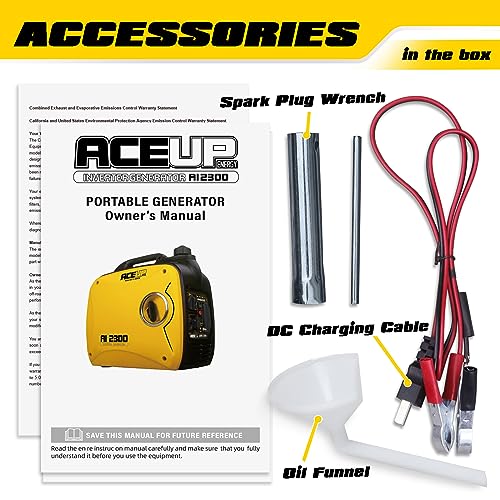 Aceup Energy Inverter Generator - 2300W, Super Quiet
