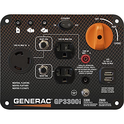 Generac GP3300i 3,300-Watt Gas-Powered Inverter Generator - CARB Compliant
