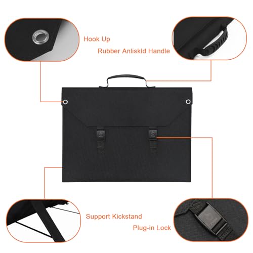 Foldable Solar Panel Charger for Portable Generators