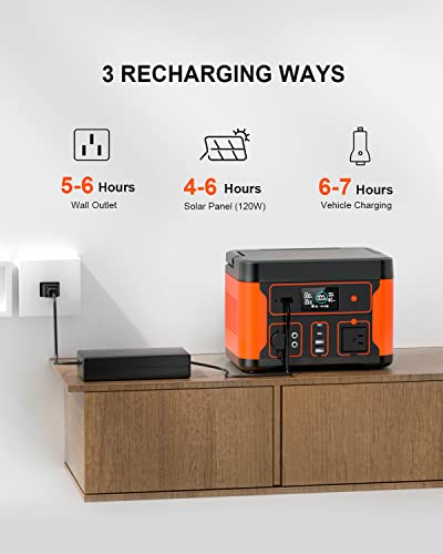 Tiexei Portable Power Station - 600W(Peak 1200W)