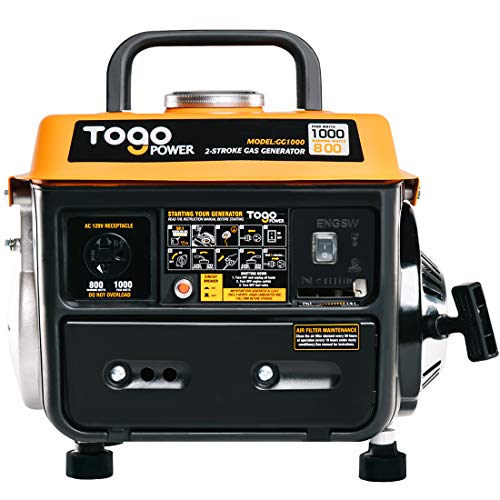 TogoPower 1000W Gasoline Portable Generator for Camping Outdoors