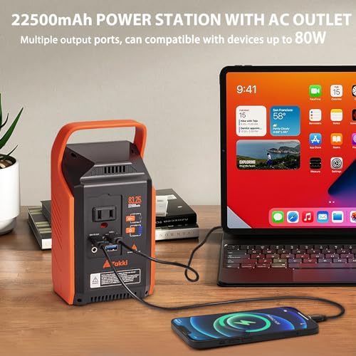 22500mAh Portable Generator Power Bank with 80W AC