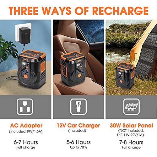 111Wh Portable Power Station - Camping Solar Generator
