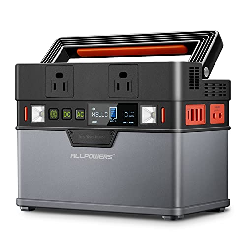 ALLPOWERS 300W Portable Power Station+Solar Generator for Outdoors