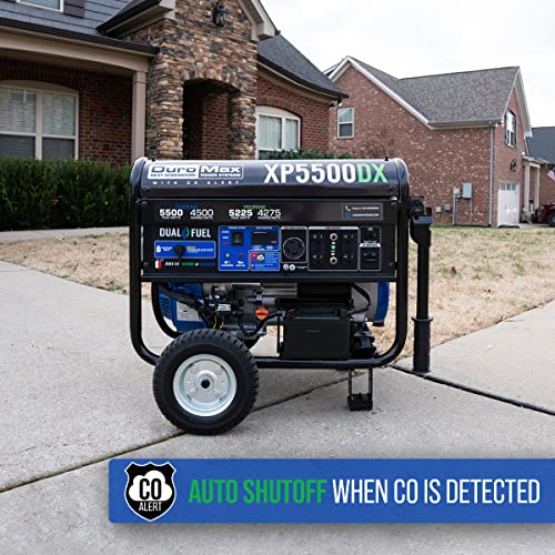 DuroMax XP5500DX 5,500-Watt Dual Fuel Portable Generator