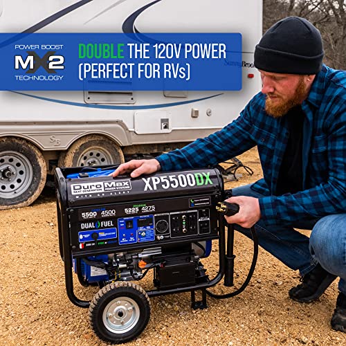 DuroMax XP5500DX 5,500-Watt Dual Fuel Portable Generator