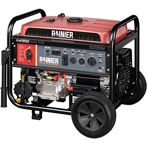 RAINIER R12000DF Dual Fuel Portable Generator - 12000W
