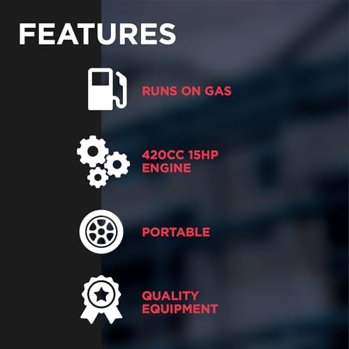 PowerAmerica Dual Fuel Portable Generator, 12000W, Black/Red