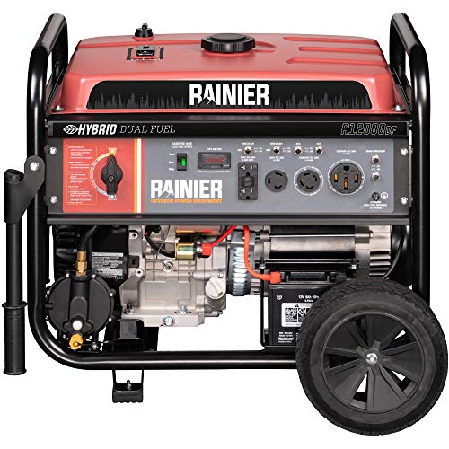 RAINIER R12000DF Dual Fuel Portable Generator - 12000W