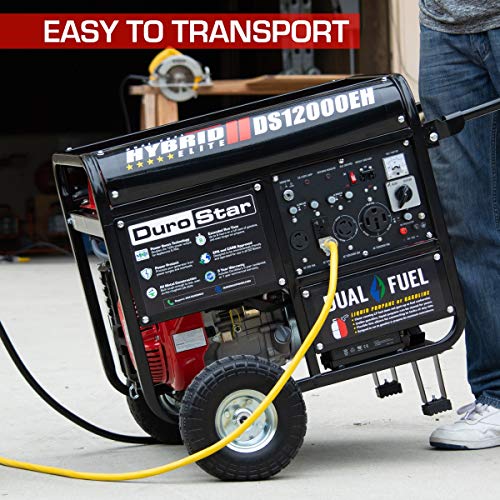 DuroStar 12000W Dual Fuel Electric Start Portable Generator