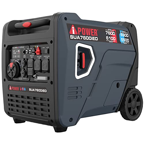 A-iPower RV Ready Dual Fuel Inverter Generator, 7600W