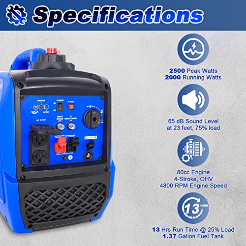 Portable Dual Fuel Inverter Generator - 5500W