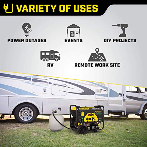 Champion Dual Fuel Portable Generator with Electric Start