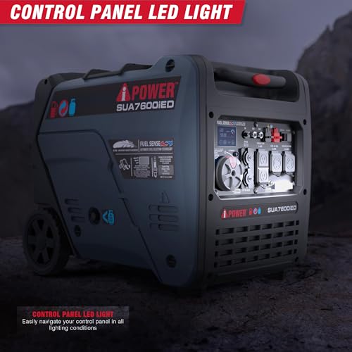 A-iPower RV Ready Dual Fuel Inverter Generator, 7600W