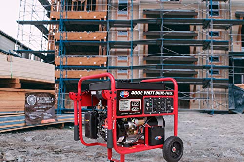 4000W Portable Dual Fuel Generator - Electric Start