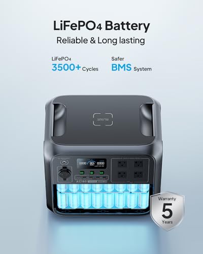 BLUETTI Portable Power Station AC180: Efficient, High-Capacity Solar Generator