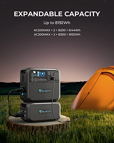 BLUETTI AC200MAX Portable Power Station: 2048Wh Expandable