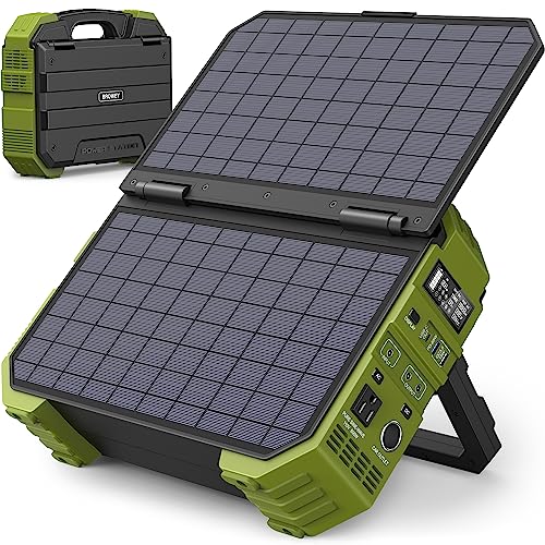 Portable Power Station with Solar Panel and Battery Backup