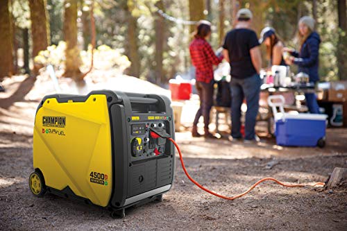 Champion Dual Fuel Inverter Generator, 4500W, Electric Start