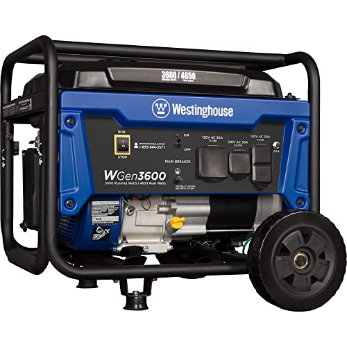 Westinghouse 4650W Portable Generator, RV Ready, Gas Powered