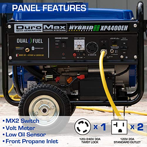 DuroMax XP4400EH Dual Fuel Portable Generator