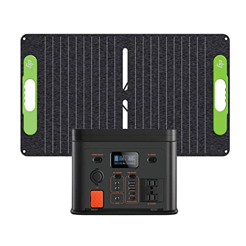 300W Portable Solar Generator with 60W Solar Panel