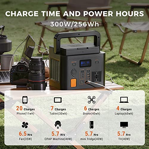 300W Portable Solar Generator with 60W Solar Panel